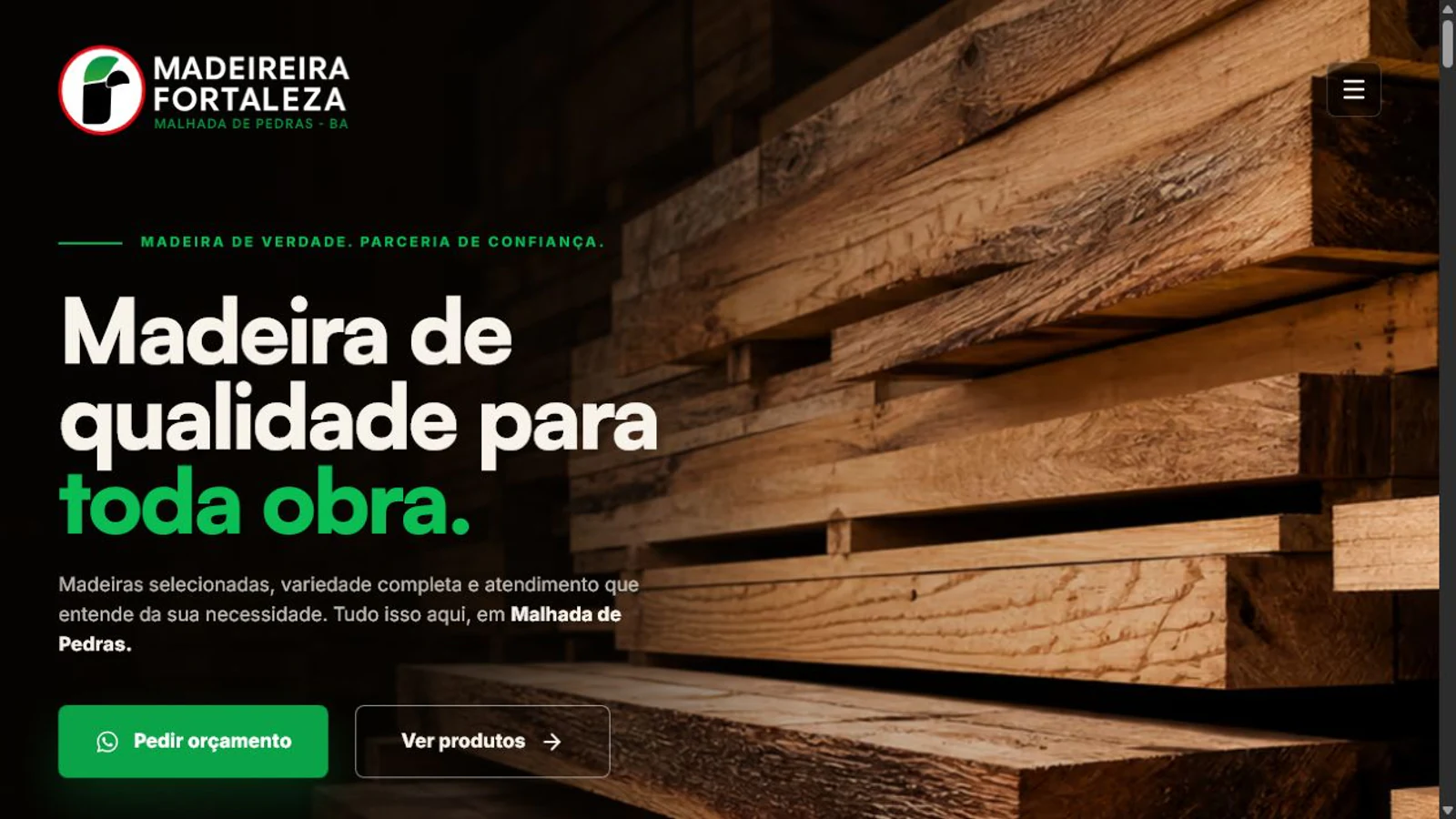Abertura do site da Madeireira Fortaleza